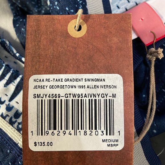Allen Iverson Georgetown Hoyas 1995-96 Mitchell & Ness Swingman Jersey Mens - Picture 9 of 9